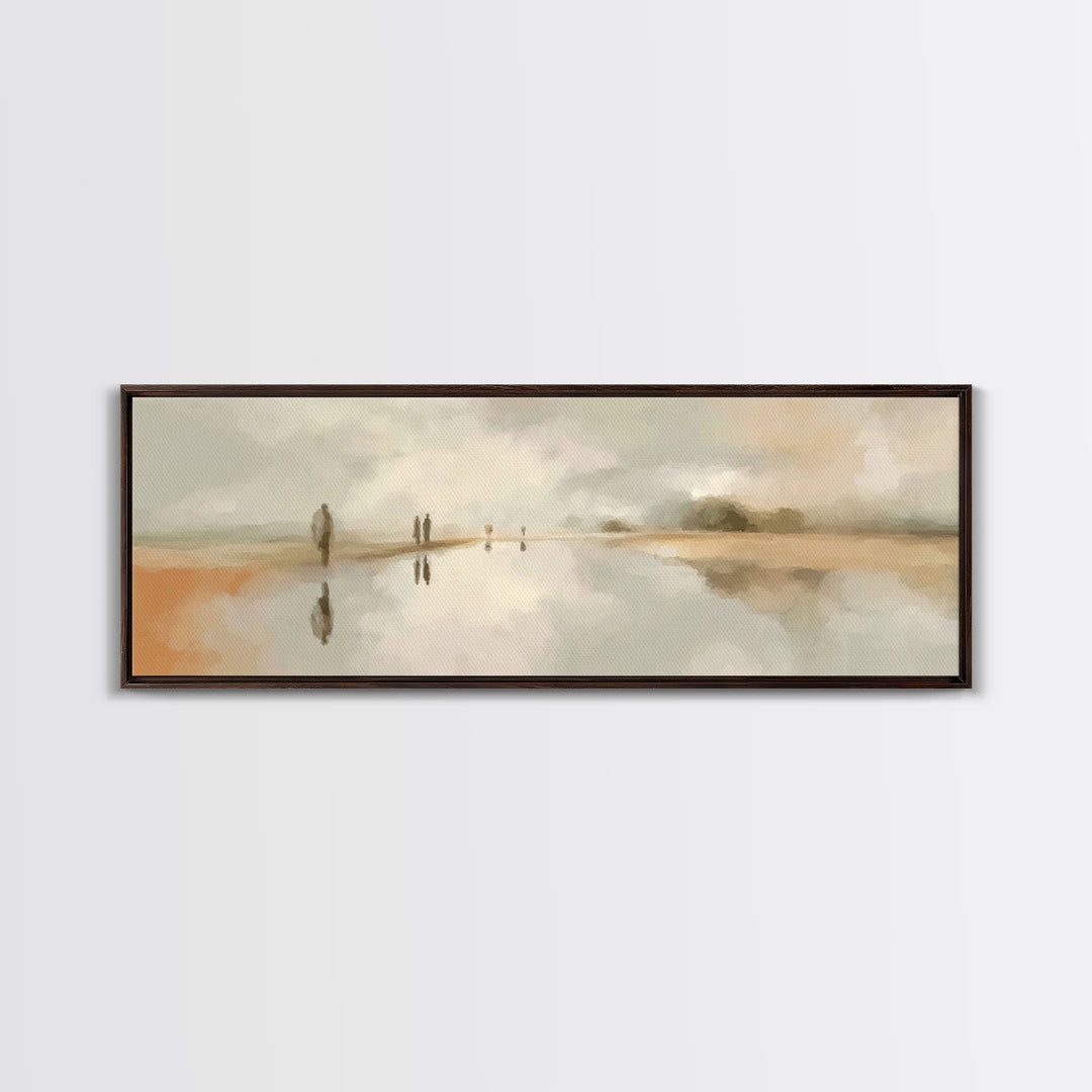 Guiding Shore Reflections – Framed Canvas Print – Christian Wall Art – Christian Art Canvas – Christmas Art – Panoramic Wall Art – Jesus Pa