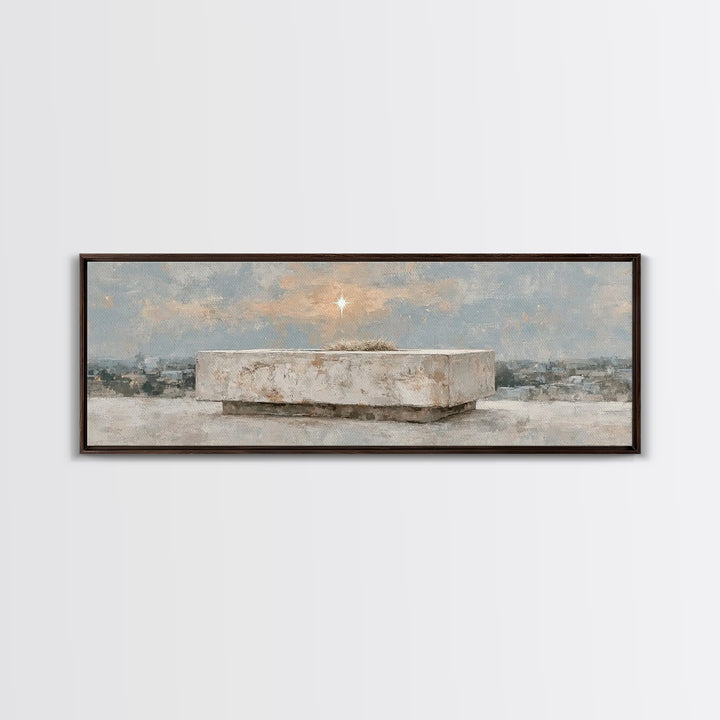 Star of Bethlehem Hope – Framed Canvas Print – Panoramic Art – Christian Wall Art – Christmas Art – Christian Art Canvas – Christian Christ
