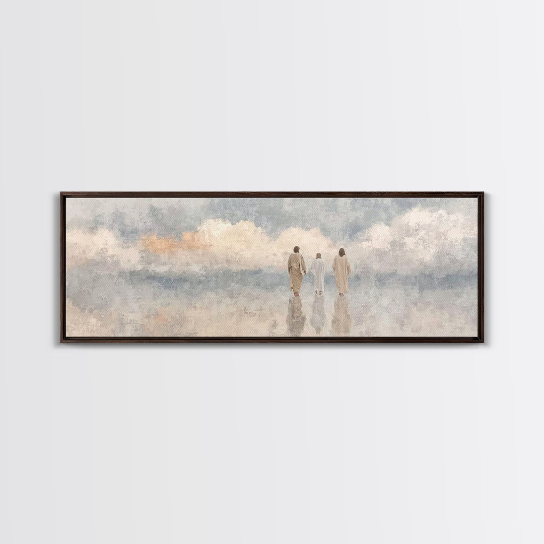 Heavenly Companions | Framed Canvas Print | Christian Art | Christian Art Canvas | Large Christian Painting | Panoramic Frame | Christian W