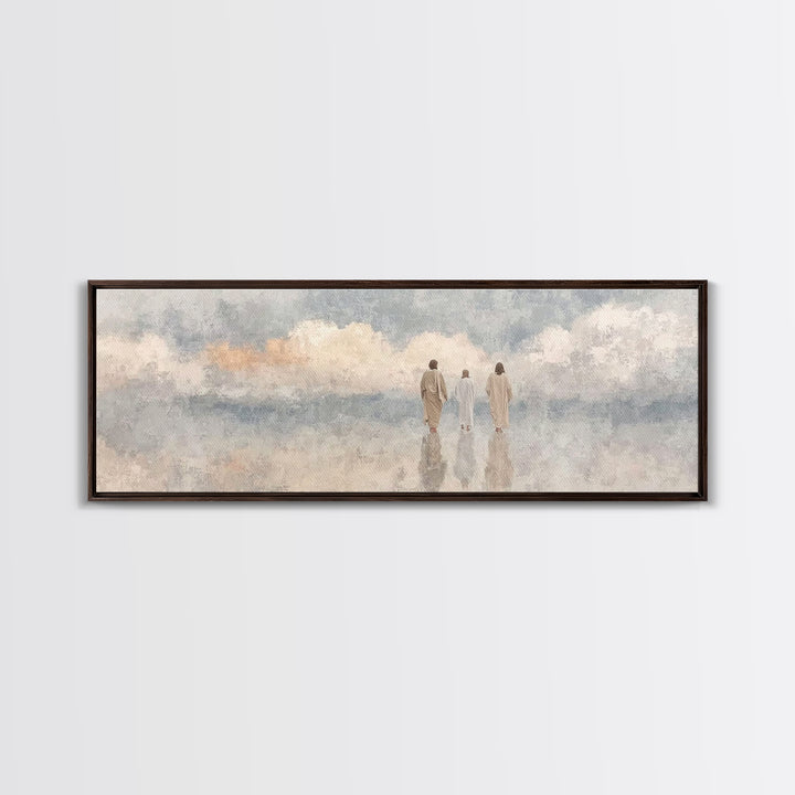 Heavenly Companions | Framed Canvas Print | Christian Art | Christian Art Canvas | Large Christian Painting | Panoramic Frame | Christian W