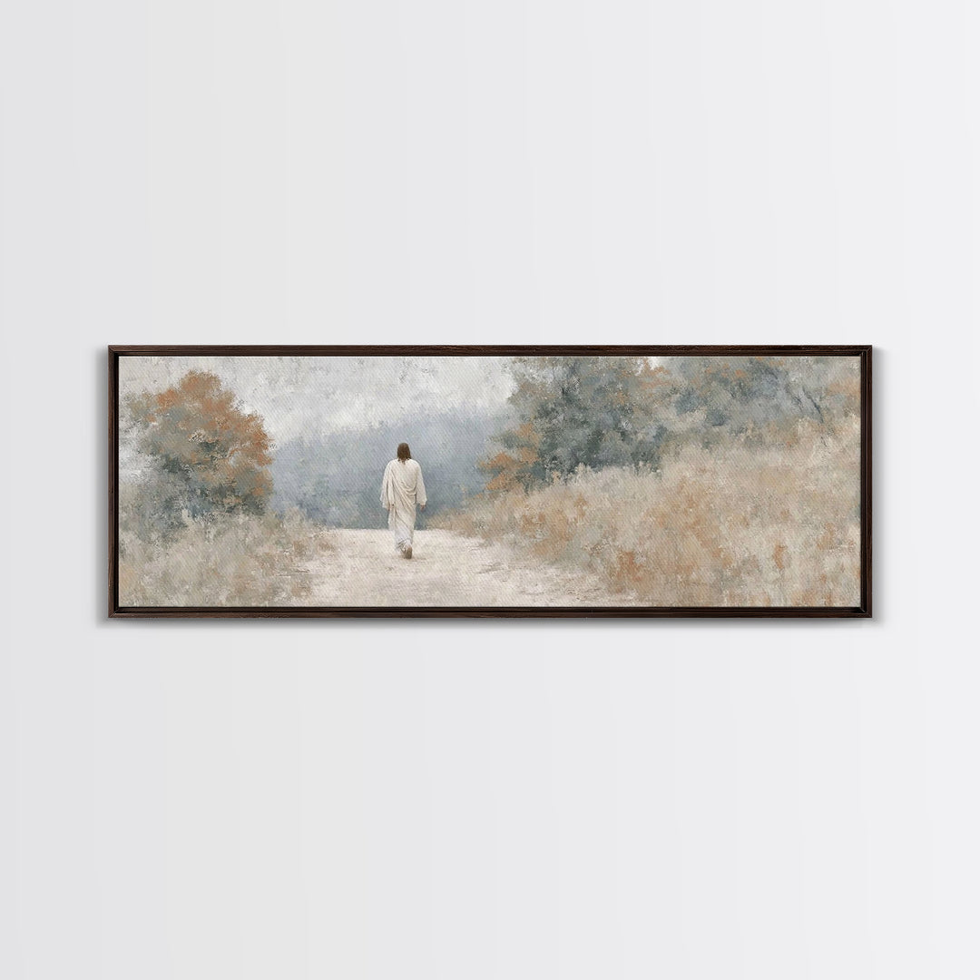 Light Of The Savior, Framed Canvas Print, Panoramic Wall Art, Christian Art Canvas, Jesus Painting, Christian Art, Unique Christian Art