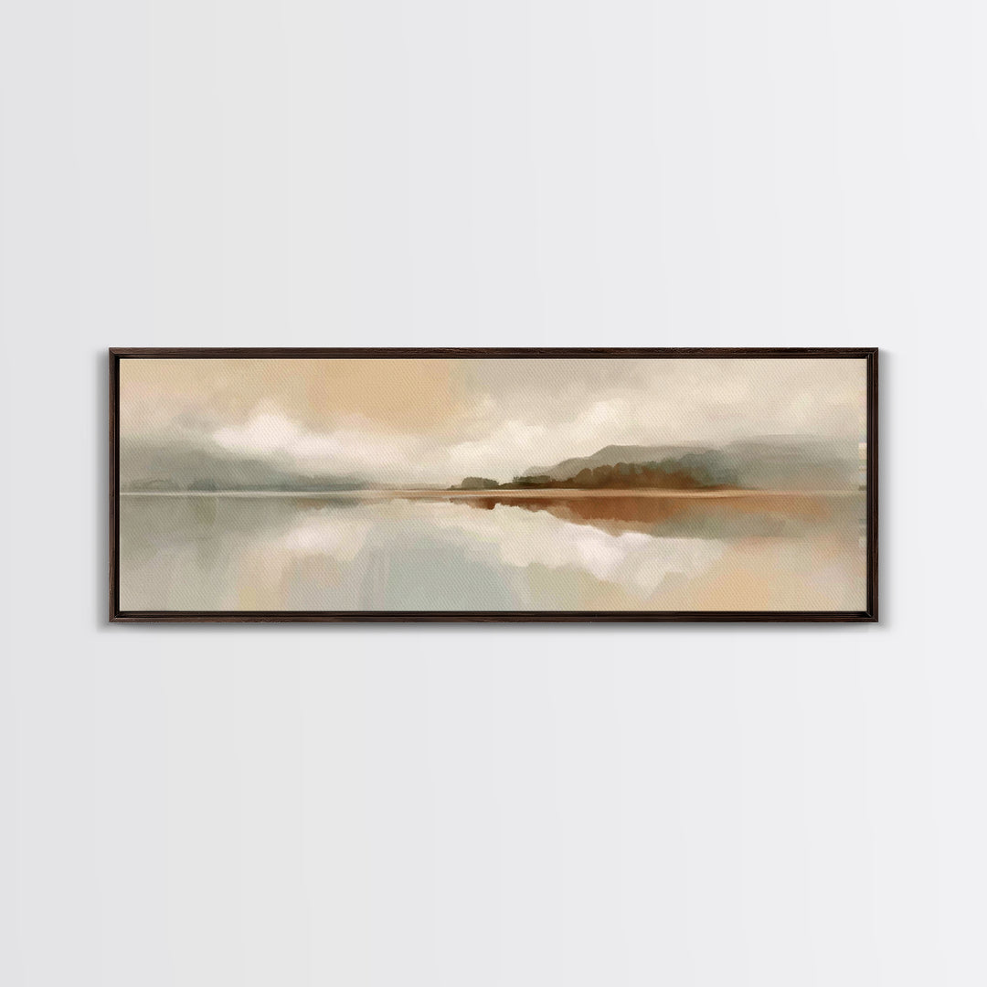 Soft Valley Grace | Framed Canvas Print | Christian Art Work | Panoramic Art | Christian Wall Art | Christian Art Gift | Modern Christian A