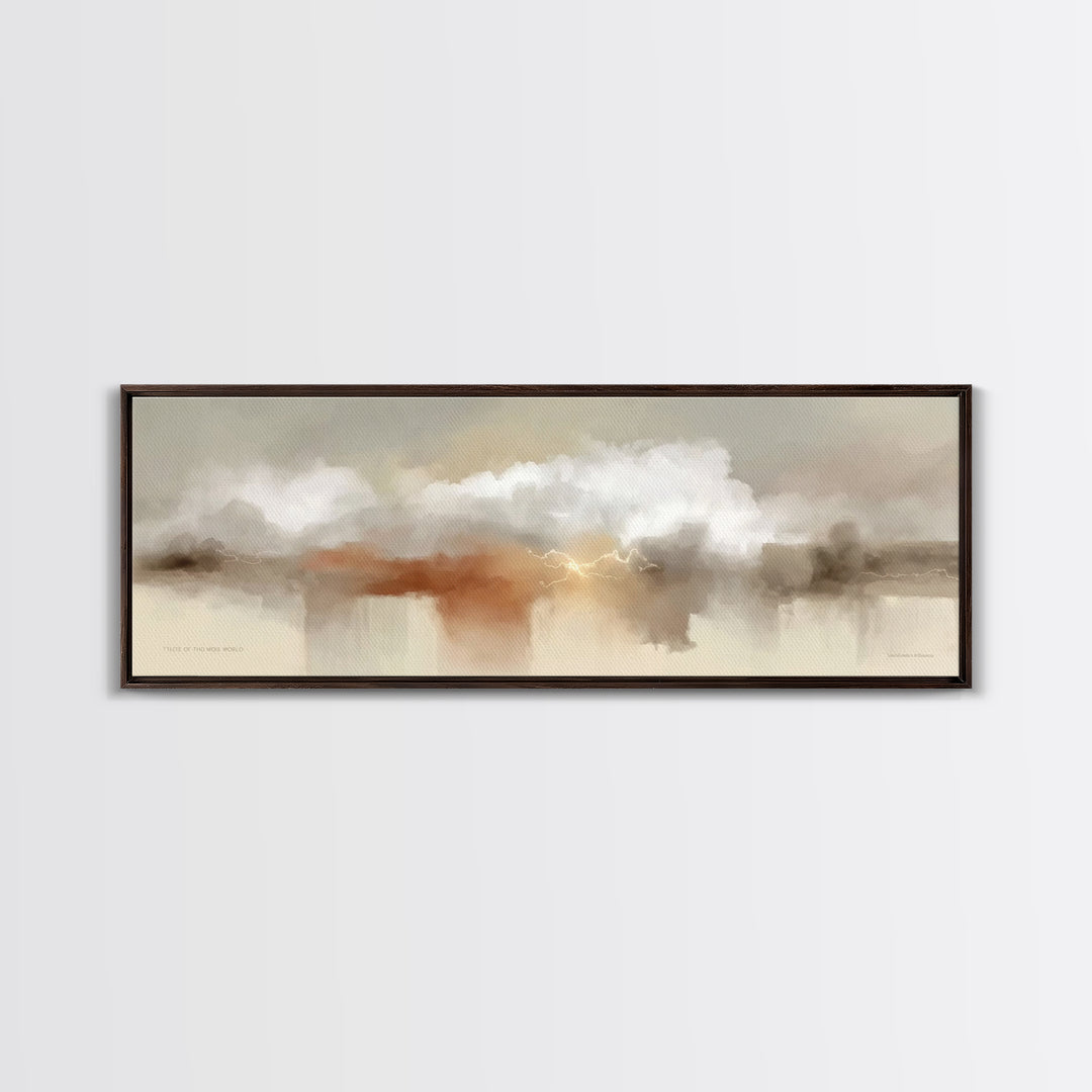 Storm Of Glory | Framed Canvas Print | Christian Art Canvas | Panoramic Painting | Christian Wall Art | Modern Christian Art | Christian Gi