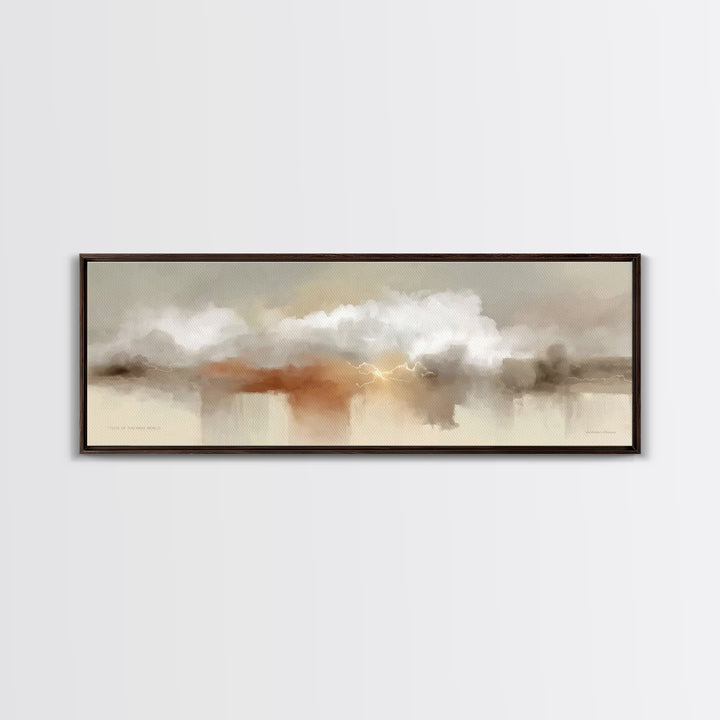Storm Of Glory | Framed Canvas Print | Christian Art Canvas | Panoramic Painting | Christian Wall Art | Modern Christian Art | Christian Gi