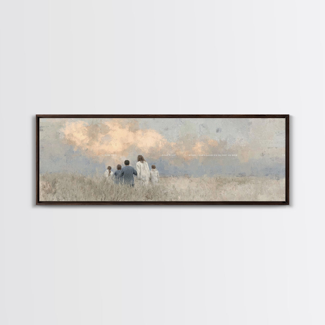 Promise Of Gathering, Framed Canvas Print, Christian Painting, Panoramic Frame, Christian Art Canvas, Christian Wall Art, Christian Christm