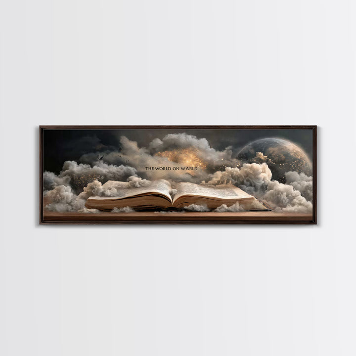 Word Of Creation – Framed Canvas Print – Christian Wall Art – Panoramic Art – Christian Art Print – Jesus Painting – Christian Gift