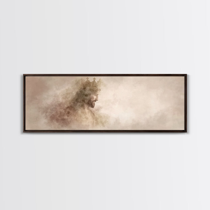 Silent Reverence, Framed Canvas Print, Christian Art Canvas, Christian Wall Art, Panoramic Wall Art, Christmas Art, Christian Gift