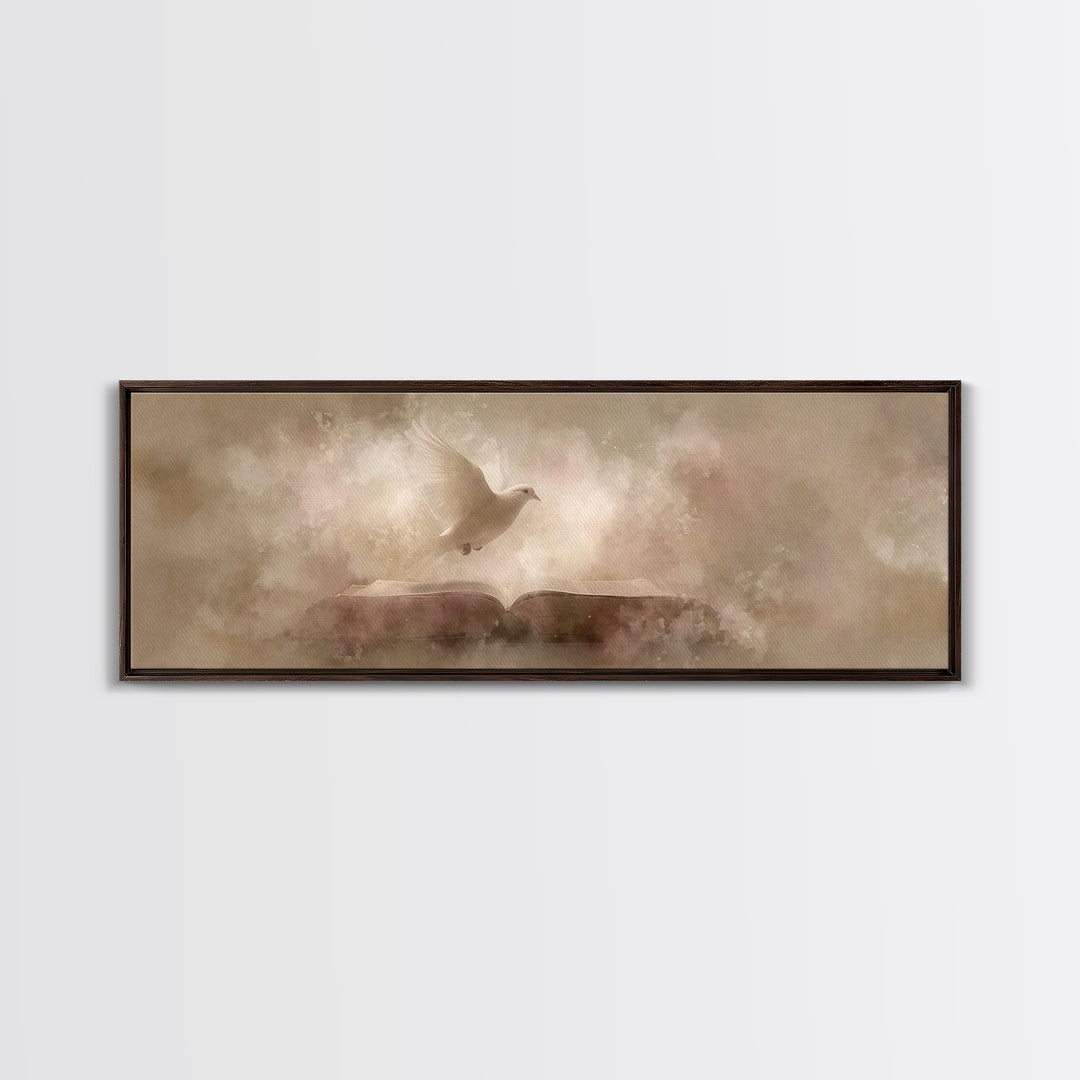 Breath Of Heaven – Framed Canvas Print – Panoramic Frame – Christian Wall Art – Subtle Christian Art – Christian Art Canvas – Christian Chr