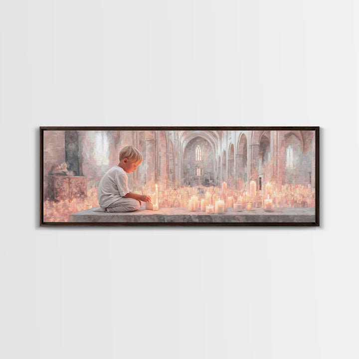 Temple Of Light, Framed Canvas Print, Christian Wall Art, Panoramic Art, Christian Art Canvas, Christmas Art Prints, Christian Decoration