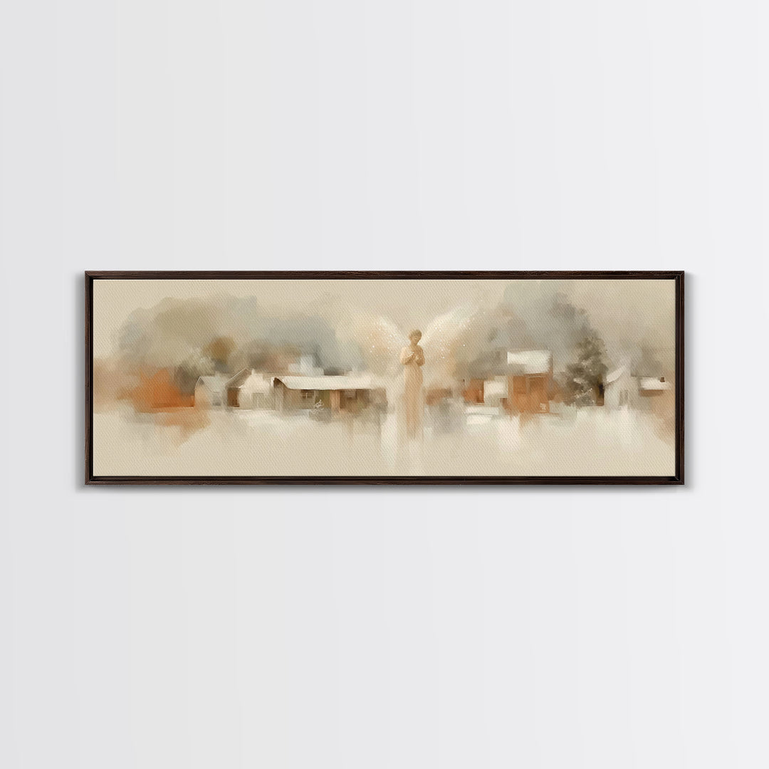 Innocent Prayer | Framed Canvas Print | Christian Wall Art | Panoramic Print | Christian Art Canvas | Christmas Wall Art | Christian Gift I
