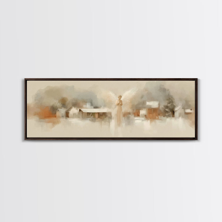 Innocent Prayer | Framed Canvas Print | Christian Wall Art | Panoramic Print | Christian Art Canvas | Christmas Wall Art | Christian Gift I