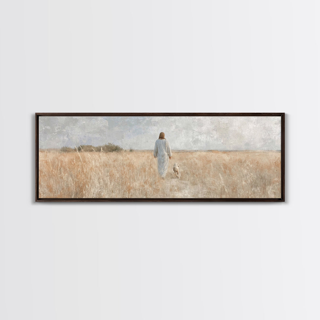 Field Of Mercy – Framed Canvas Print – Panoramic Print – Christian Art Canvas – Christian Wall Art – Jesus Painting – Christian Decor