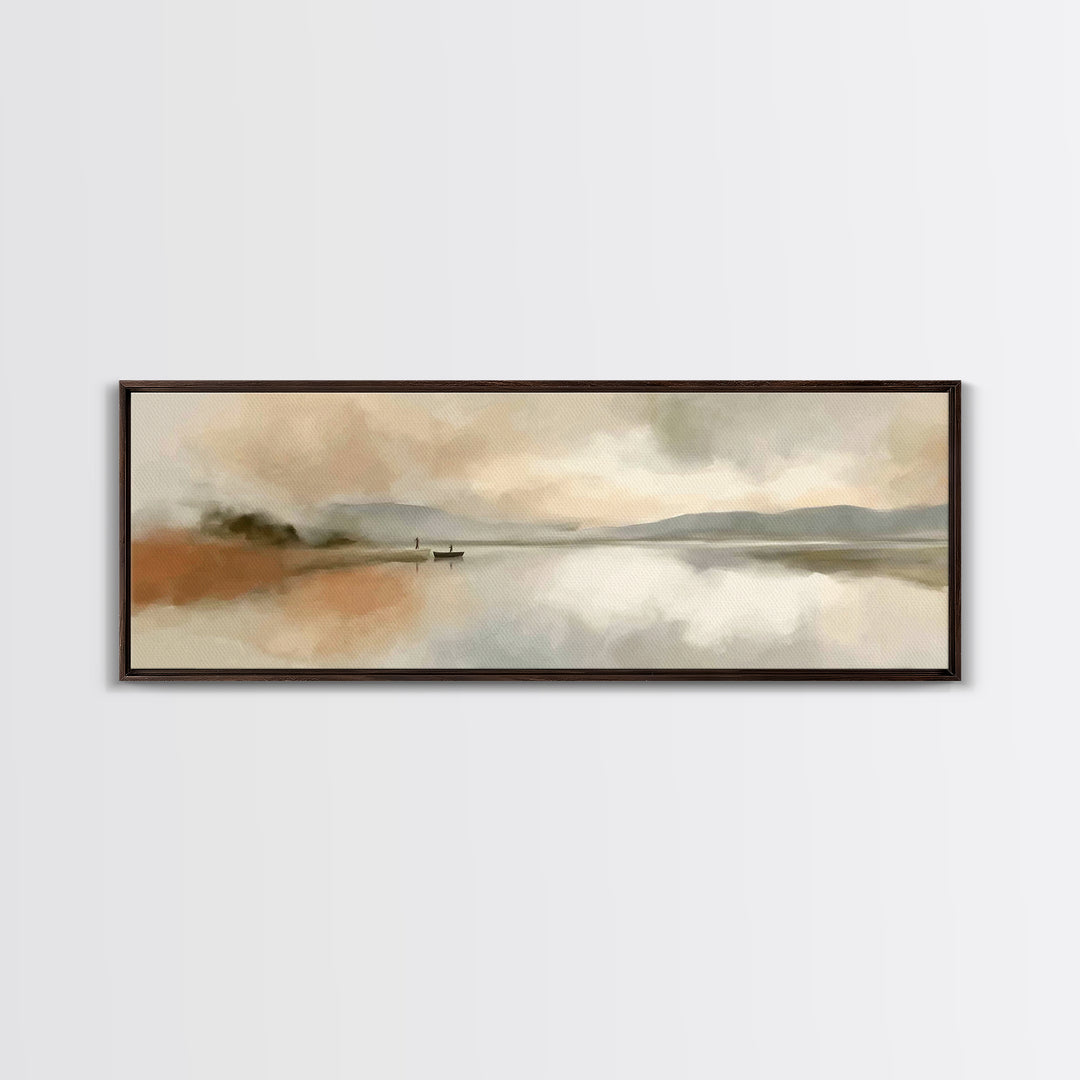 Radiant Horizon Peace | Framed Canvas Print | Christian Wall Art | Panoramic Frame | Jesus Painting | Christian Art Canvas | Christmas Art