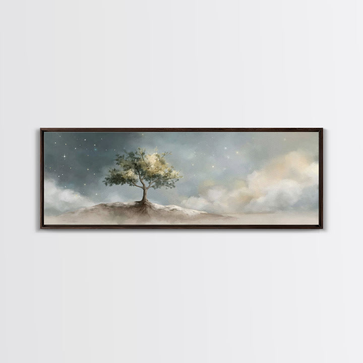 Stillness Of Hope – Framed Canvas Print – Panoramic Wall Art – Christian Art Canvas – Christian Wall Art – Christian Painting – Christmas A