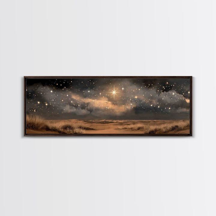 Promise In The Sky – Framed Canvas Print – Christian Art Canvas – Panoramic Wall Art – Christmas Art – Christian Wall Art – Christian Chris
