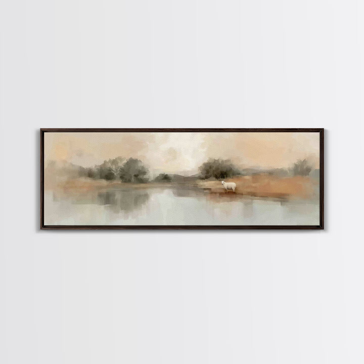Still Waters Hope | Framed Canvas Print | Panoramic Wall Art | Christian Art Canvas | Christian Wall Art | Christian Art | Christian Gift |