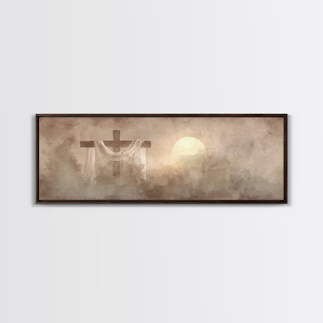 Gentle Morning Light | Framed Canvas Print | Panoramic Painting | Christian Art Canvas | Christian Wall Art | Christian Art | Christian Gif