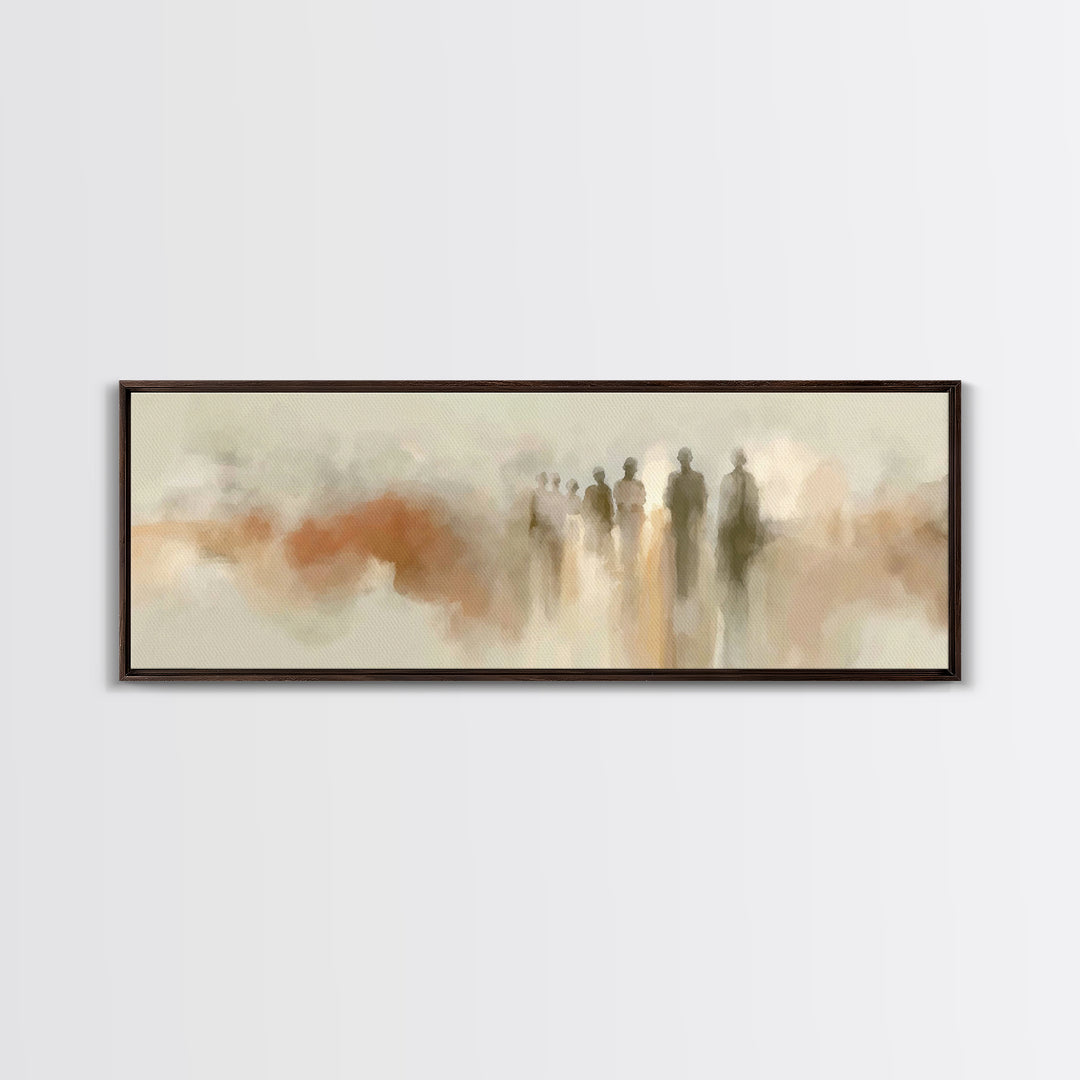 Heaven’s Gathering – Framed Canvas Print – Panoramic Wall Art – Christian Wall Art – Abstract Christian Art – Christian Art Canvas – Modern