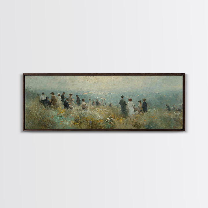 Twilight Assembly | Framed Canvas Print | Christian Wall Art | Christian Art Print | Panoramic Art | Christmas Art | Christian Decor