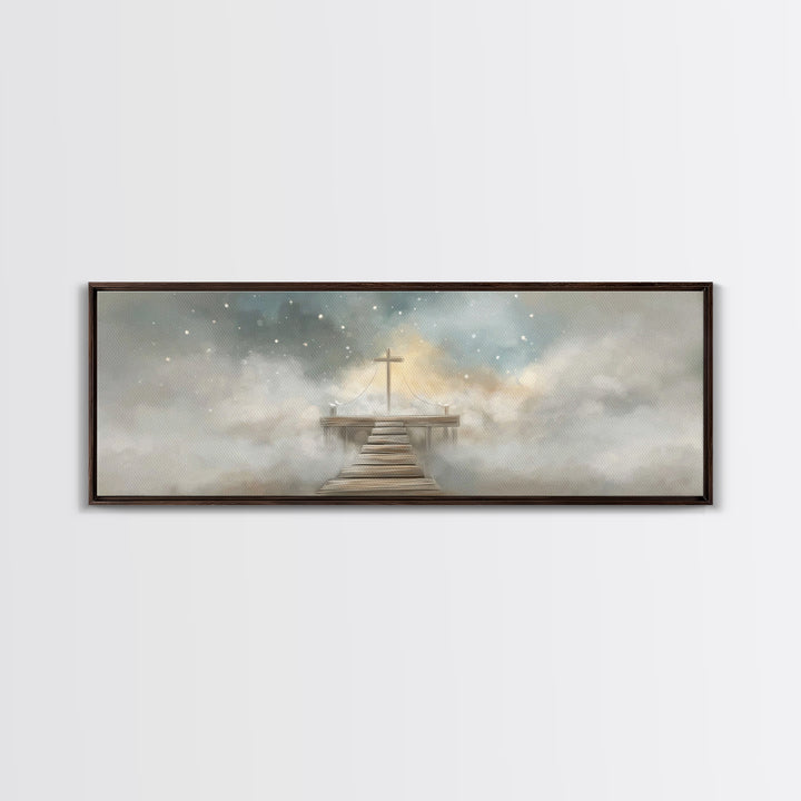 Path Of Grace | Framed Canvas Print | Panoramic Wall Art | Christian Art | Christian Canvas | Christian Painting | Christian Decor