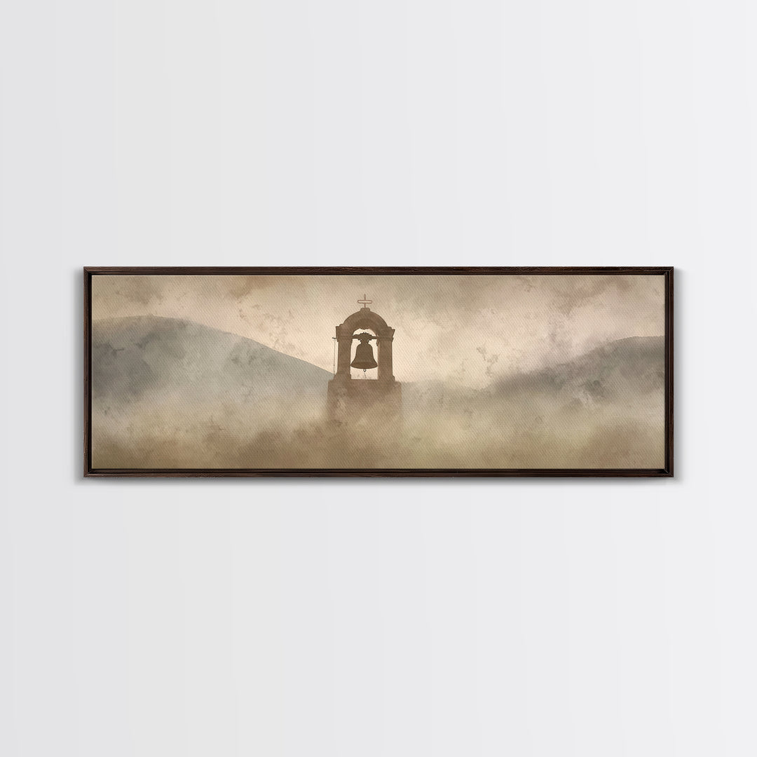 Hillside Rejoicing – Framed Canvas Print – Panoramic Art – Christian Wall Art – Christian Christmas Art – Christian Art Canvas – Jesus Pain