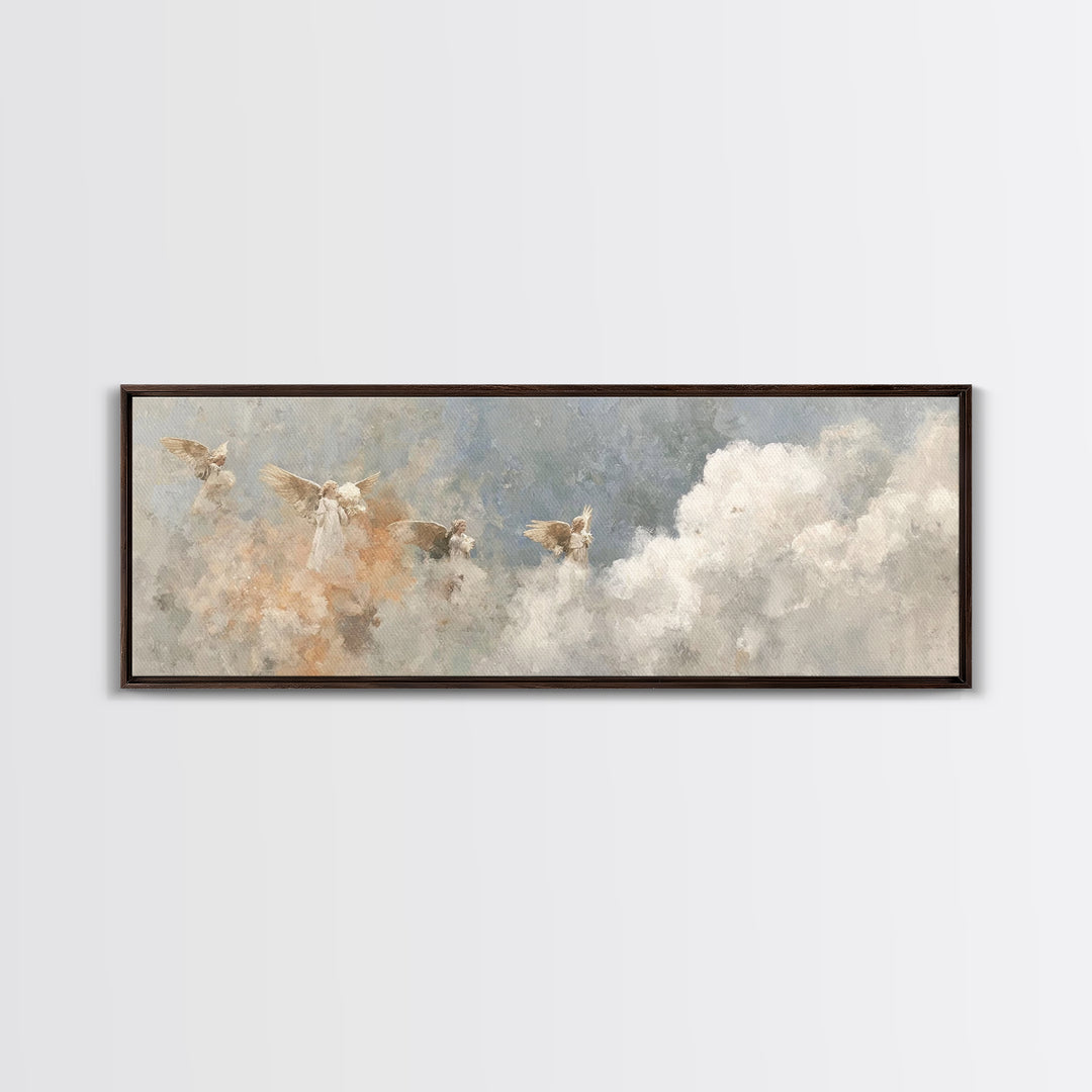Sanctified Gathering Veil – Framed Canvas Print – Moody Christian Art – Panoramic Art – Christian Wall Art – Christmas Art – Christian Art