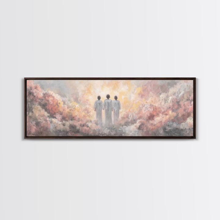 Soft Wings Arising | Framed Canvas Print | Christian Christmas Art | Panoramic Wall Art | Christian Art Canvas | Christian Decor | Christma