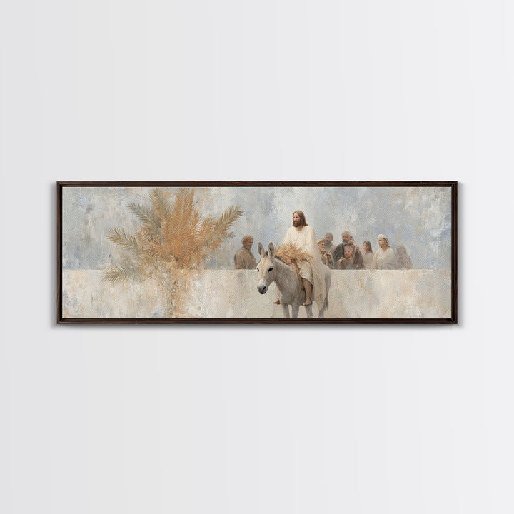 City Of Light | Framed Canvas Print | Christian Wall Art | Panoramic Art | Christian Art Print | Jesus Painting Canvas | Christian Christma
