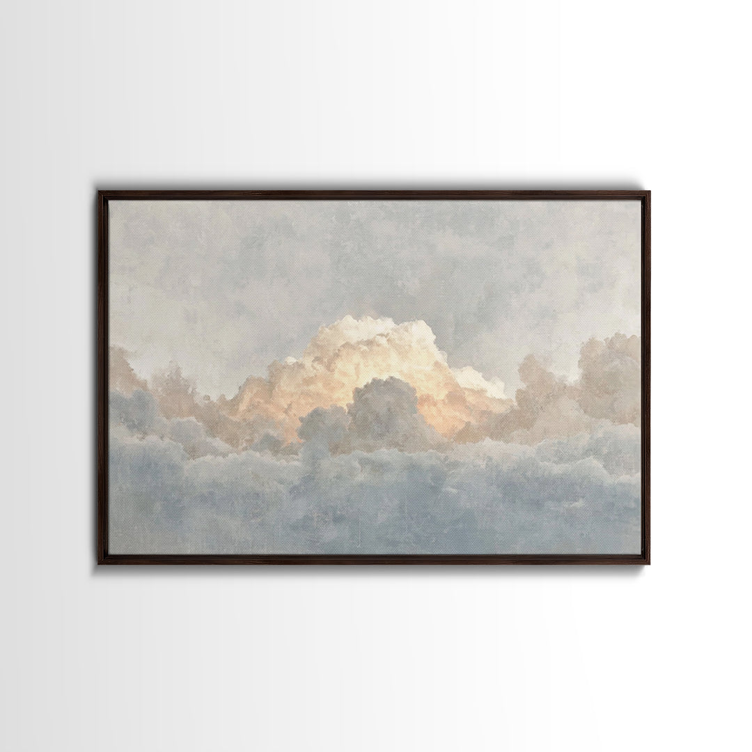 Heaven’s Promise – Framed Canvas Print – Christian Art Canvas – Minimalist Christian Art – Christian Wall Art – Subtle Christian Paintings
