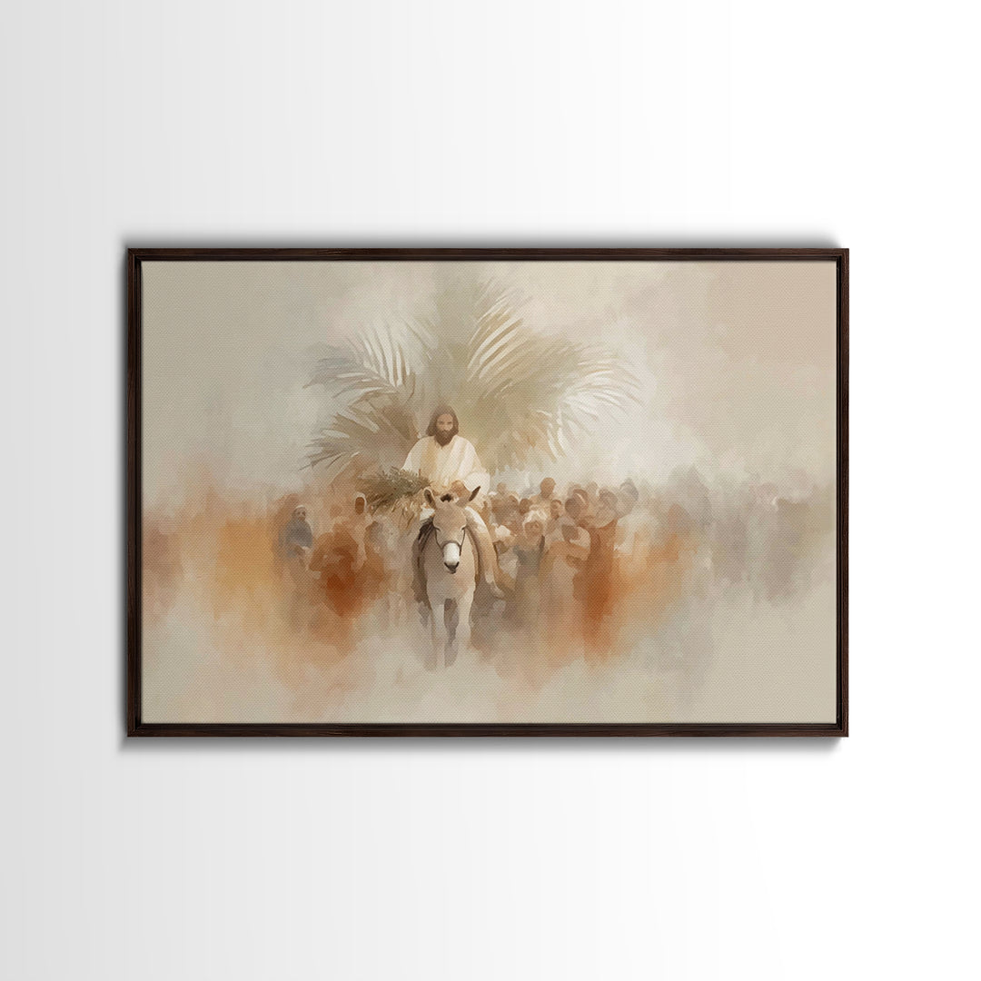 Triumphal Way Glory - Framed Canvas Print - Christian Wall Art - Jesus Painting - Christian Art Canvas - Christian Christmas Decor - Christ