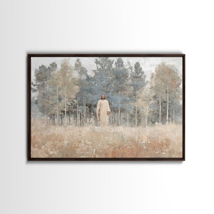 Pathway Of Mercy – Framed Canvas Print – Jesus Painting – Christian Art Canvas – Christian Wall Art – Unique Christian Art – Large Christia