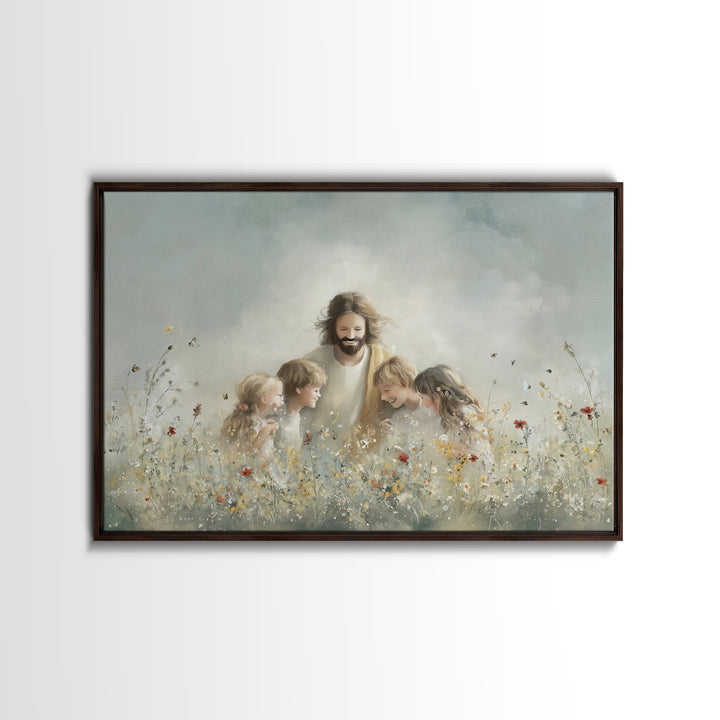 Celestial Pathway, Framed Canvas Print, Christian Art Canvas, Christian Wall Art, Jesus Painting, Modern Christian Art, Christian Christmas