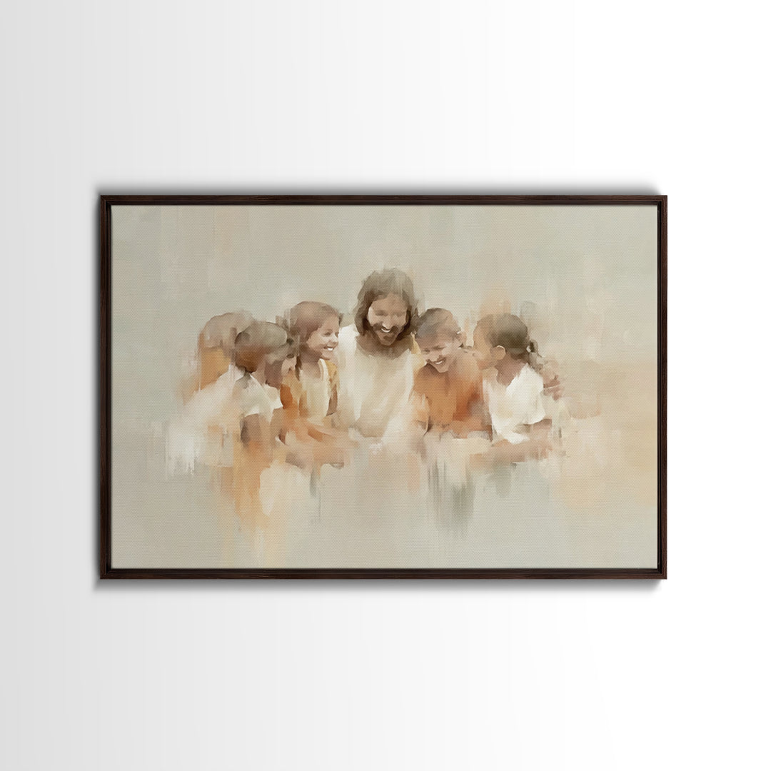 Circle Of Light | Framed Canvas Print | Christian Art Canvas | Jesus Painting | Christian Wall Art | Modern Christian Art | Christian Chris