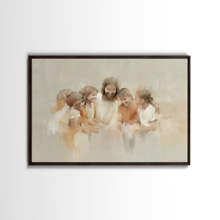 Circle Of Light | Framed Canvas Print | Christian Art Canvas | Jesus Painting | Christian Wall Art | Modern Christian Art | Christian Chris