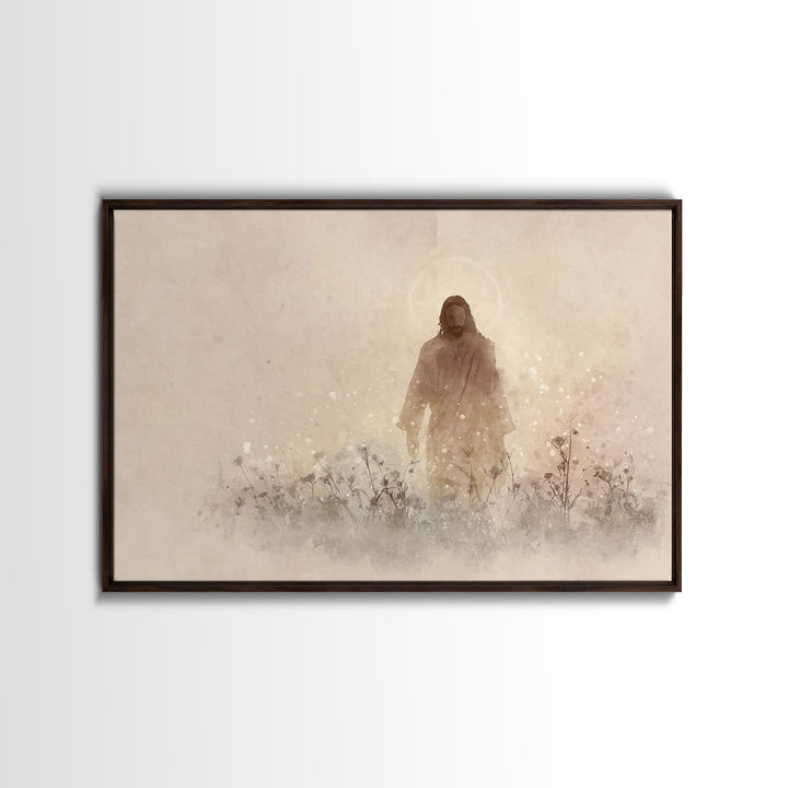 Radiant Messiah | Framed Canvas Print | Christian Wall Art | Jesus Painting | Christian Christmas Art | Christian Art Canvas | Christian De
