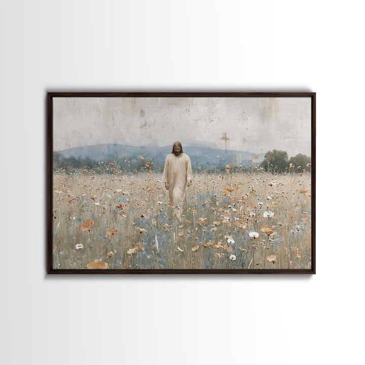 Path Of Grace | Framed Canvas Print | Christian Art | Christian Wall Art | Jesus Painting | Christian Art Canvas | Vintage Christian Art