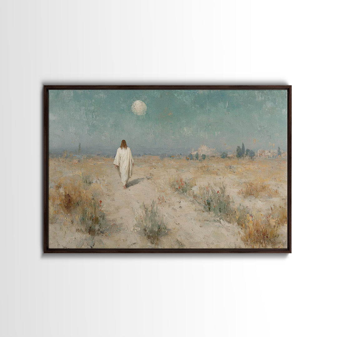 Wilderness Hope – Framed Canvas Print – Christian Art – Jesus Painting – Christian Wall Art – Vintage Christian Art – Christian Art Canvas