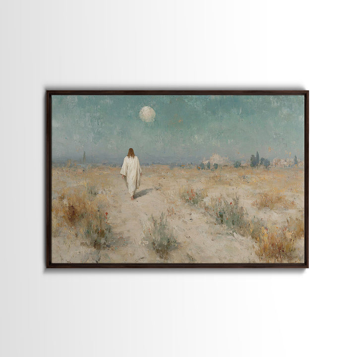 Wilderness Hope – Framed Canvas Print – Christian Art – Jesus Painting – Christian Wall Art – Vintage Christian Art – Christian Art Canvas