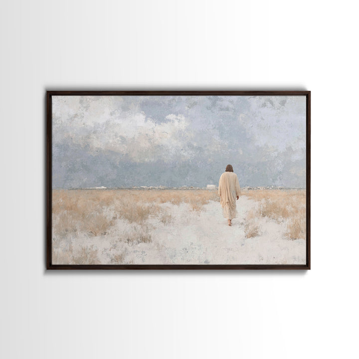 City Of Mercy, Framed Canvas Print, Christian Art Canvas, Christian Wall Art, Jesus Painting, Subtle Christian Art, Christian Gift
