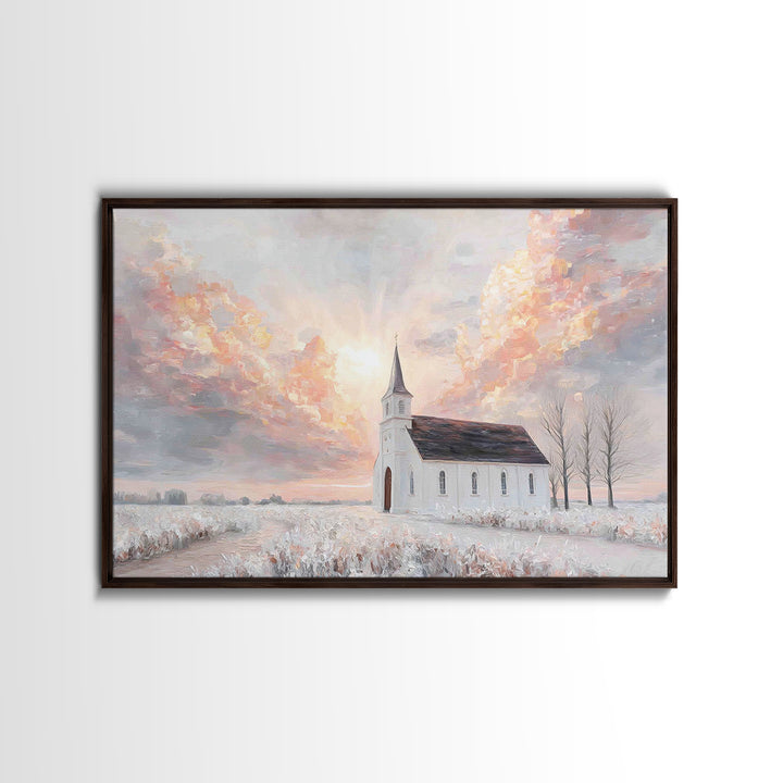 Dawnlit Sanctuary, Framed Canvas Print, Christian Art Canvas, Christian Wall Art, Christian Art, Modern Christian Art, Christian Gift Ideas