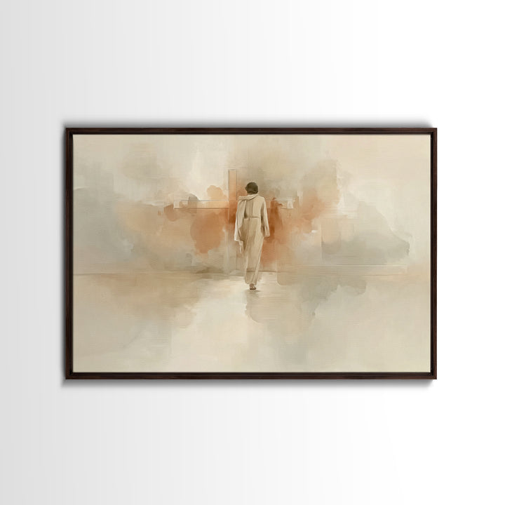 Crosswalk Promise | Framed Canvas Print | Christian Wall Art | Jesus Painting | Christian Art Canvas | Abstract Christian Art | Modern Chri