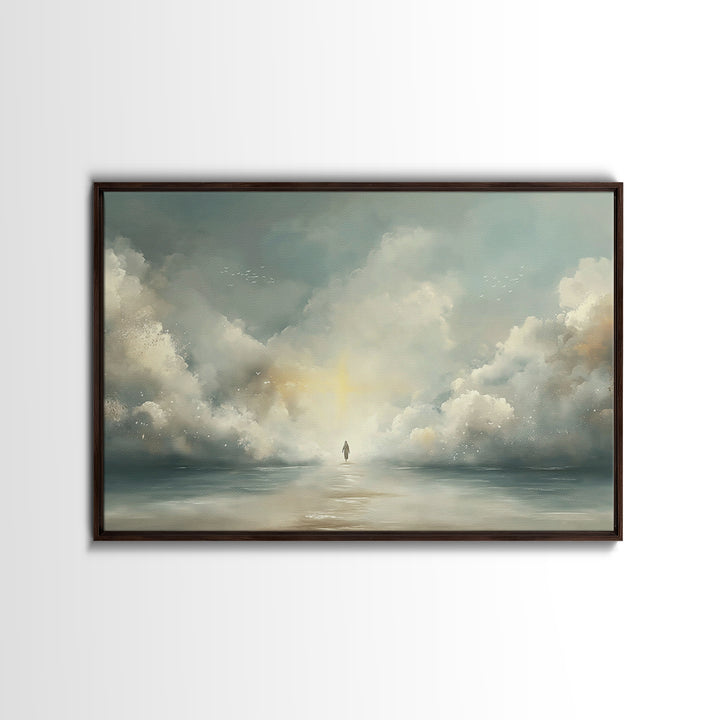 Heavenly Passage – Framed Canvas Print – Christian Wall Art – Jesus Painting – Christian Art Canvas – Modern Christian Art – Christmas Art