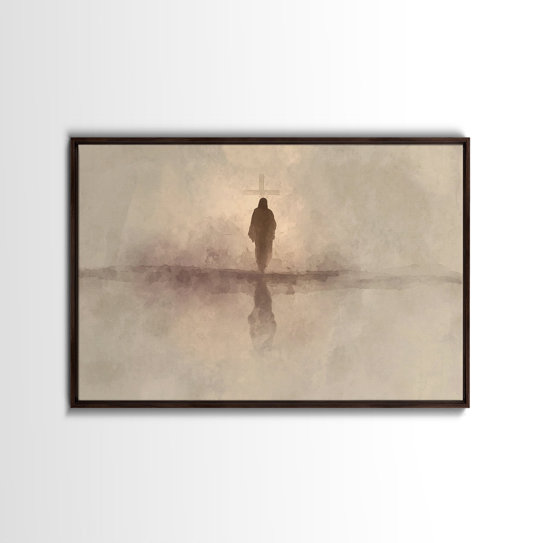Silent Covenant, Framed Canvas Print, Christian Wall Art, Christian Art Canvas, Moody Christian Art, Jesus Painting, Christian Christmas Ar