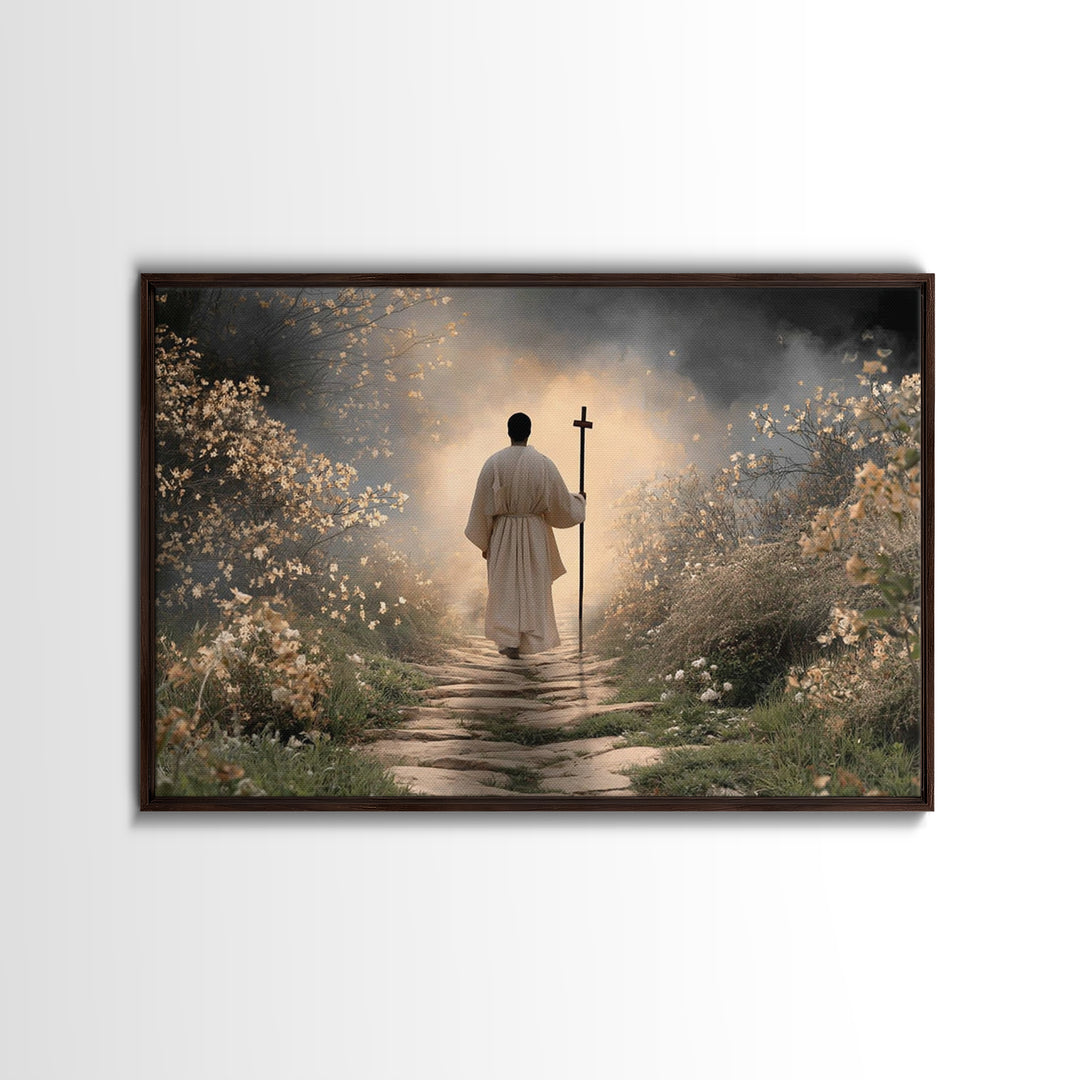 Autumn Promise, Framed Canvas Print, Christian Art Canvas, Christian Wall Art, Jesus Painting, Modern Christian Art, Christian Christmas Ar