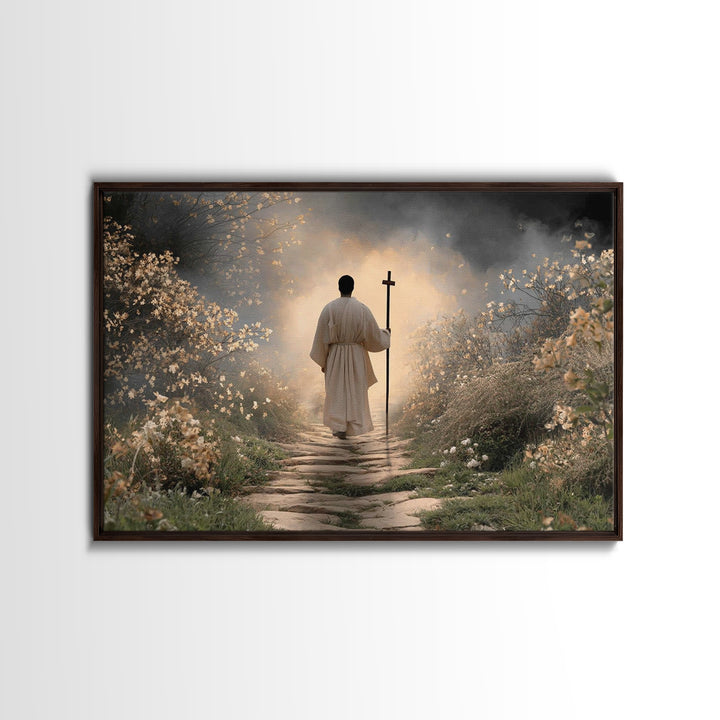 Autumn Promise, Framed Canvas Print, Christian Art Canvas, Christian Wall Art, Jesus Painting, Modern Christian Art, Christian Christmas Ar