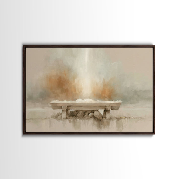 Holy Night Cradle – Framed Canvas Print – Christmas Art – Christian Wall Art – Christian Christmas Art – Christian Art Canvas – Nativity Ar