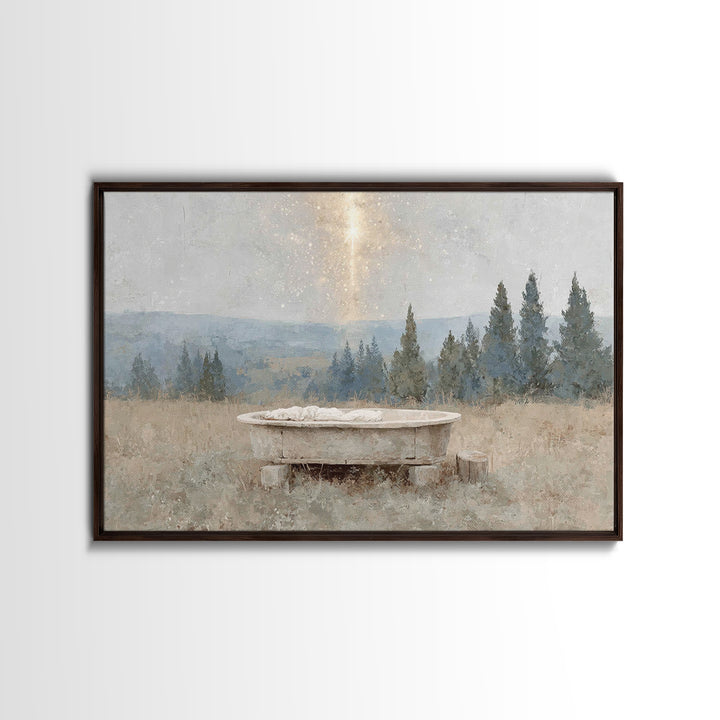 Starborn Dawn | Framed Canvas Print | Christian Christmas Art | Nativity Art | Christian Wall Art | Christian Art Canvas | Christmas Art Pr
