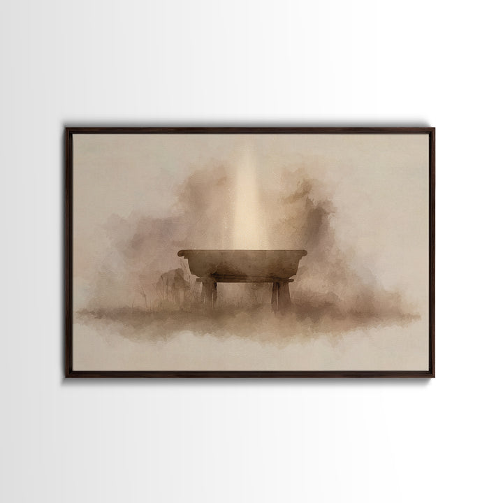 Manger Light – Framed Canvas Print – Christian Wall Art – Christian Art Canvas – Christmas Art – Christian Christmas Art – Christian Decor