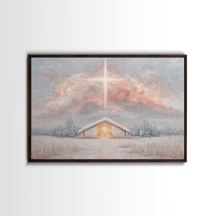 Winter Glory – Framed Canvas Print – Christian Decor – Christian Christmas Art – Christian Art Canvas – Christmas Art – Christian Wall Art