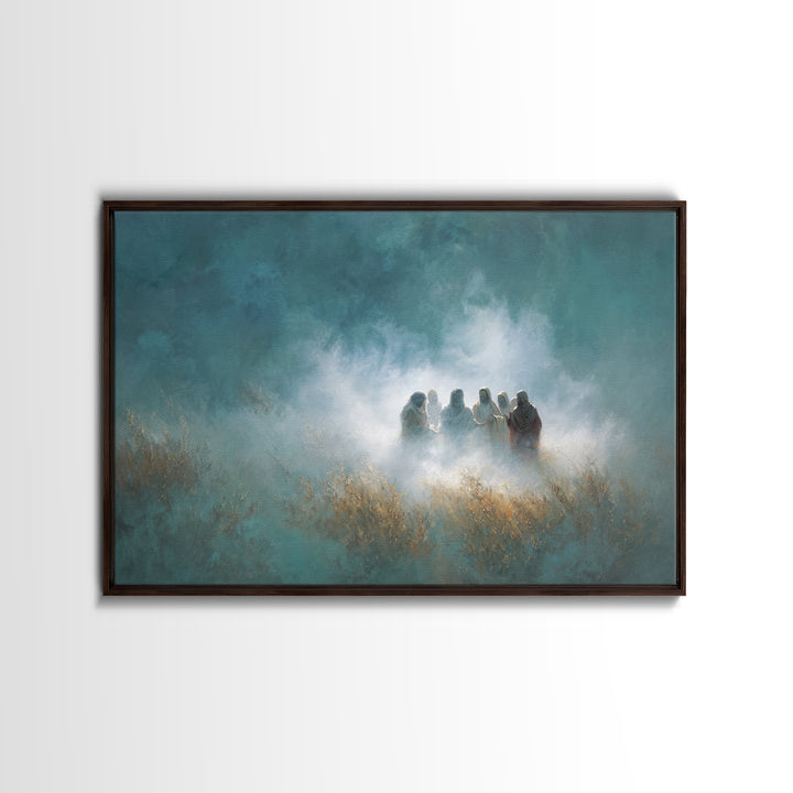 Hillside Awakening – Framed Canvas Print – Christian Wall Art – Christian Art Canvas – Jesus Painting – Christmas Art